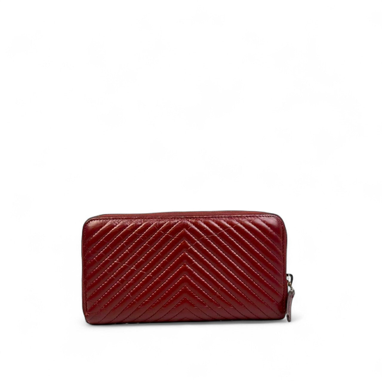 Chanel Long Wallet In Red