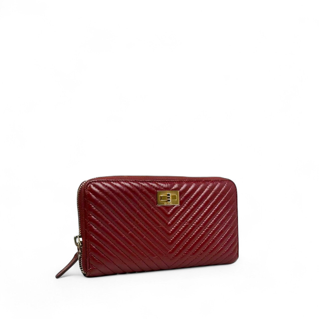 Chanel Long Wallet In Red