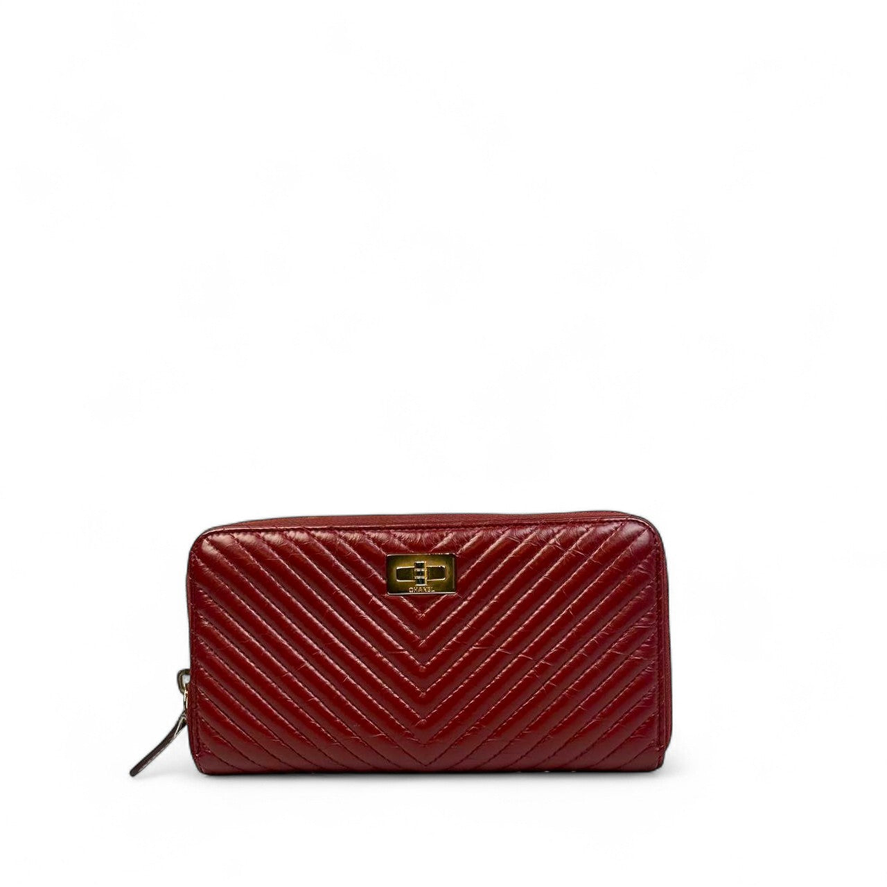 Chanel Long Wallet In Red
